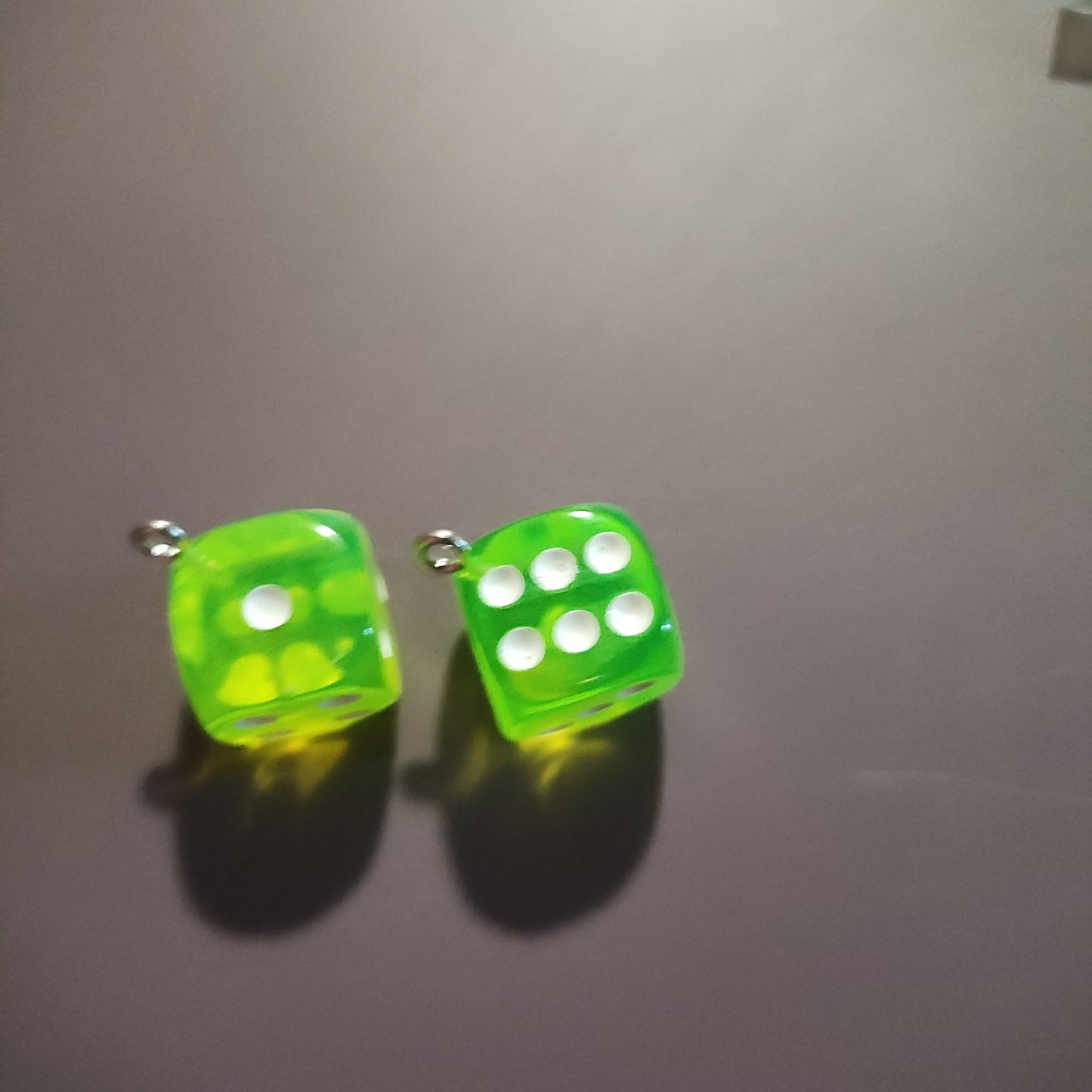 Lime green dice