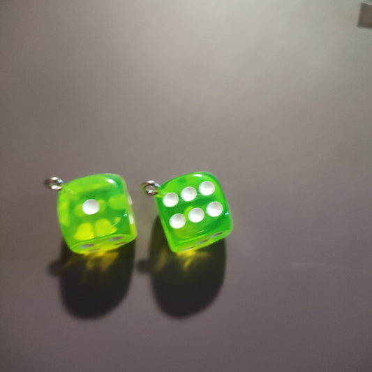 Lime green dice