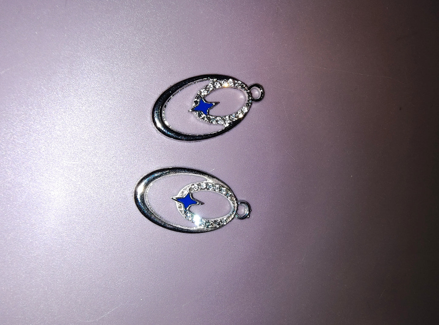 Oval Star Earrings